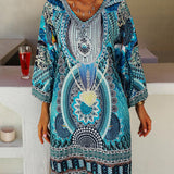 Kerstin | Vibrantes bedrucktes Boho-Kleid