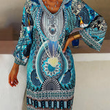 Kerstin | Vibrantes bedrucktes Boho-Kleid