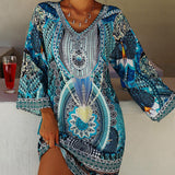 Kerstin | Vibrantes bedrucktes Boho-Kleid