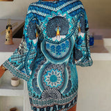 Kerstin | Vibrantes bedrucktes Boho-Kleid