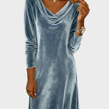 Nadine | Lockeres Samtkleid