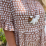 Sabine | Midi-Kleid mit kurzen Ärmeln