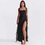Verena | Kleid mit asymmetrischem Volant