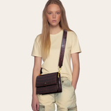 Mini Flap Crossbody - Brown Croc