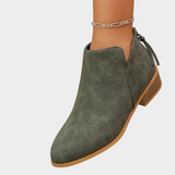 Agnes | Stiefelette mit niedrigem Absatz in Hellbraun