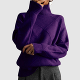 Esther | Strukturstrick-Rollkragenpullover in Grün