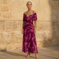 Celeste | Elegantes Kleid mit Blattmuster