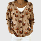 Edeltraud | Knopf-Strickjacke