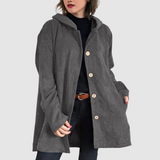 Stella - Bequeme Samtjacke mit Kapuze