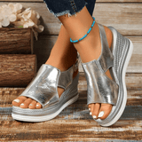 Brigitte | Stylische Metallic-Sandalen
