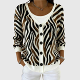 Roswitha | Knopf-Strickjacke