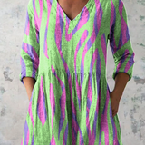 Wilhelmine | Longbluse mit mehrfarbigem Druck