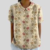 Wilhelmine – blumige Polo-Bluse von Elara München