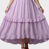 Bettina | Maxikleid mit Neckholder und Rüschen