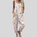 Florale Latzhose Zartrosa