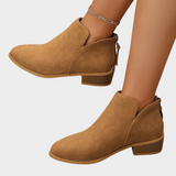 Agnes | Stiefelette mit niedrigem Absatz in Hellbraun