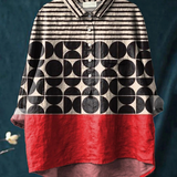 Martha | Legere Damenbluse mit geometrischem Muster