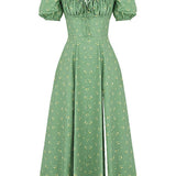 Marlene | Blumenkleid mit Puffärmeln