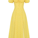 Marlene | Blumenkleid mit Puffärmeln