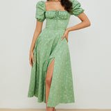 Marlene | Blumenkleid mit Puffärmeln