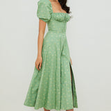Marlene | Blumenkleid mit Puffärmeln