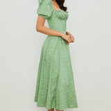 Marlene | Blumenkleid mit Puffärmeln