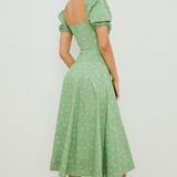Marlene | Blumenkleid mit Puffärmeln