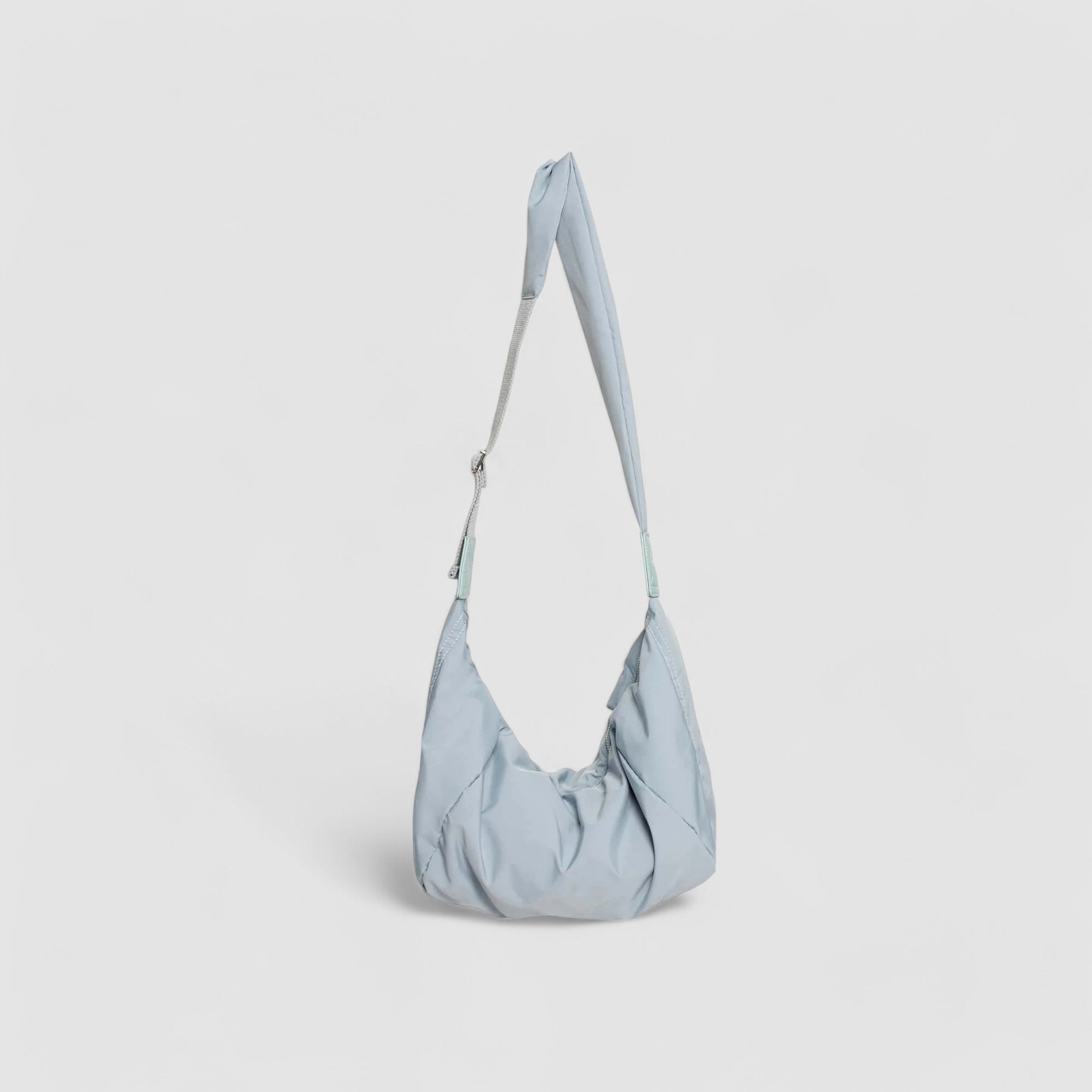 Puffer Schultertasche Damen – Vegane Leder Hobo Bag mit Reißverschluss