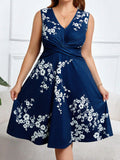 Danica - Blumenmuster Wickelkleid