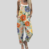 Inge | Bunte Blumen-Latzhose Mehrfarbig