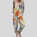 Bunte Blumen-Latzhose Mehrfarbig