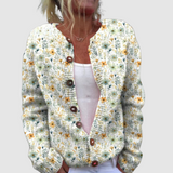 Josefína - Strickjacke mit Blumenmuster