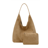 Veganer Leder Strandtasche – Große Sommertasche mit Seilgriffen