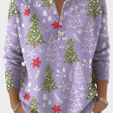 Iris - Weihnachts-Pullover mit Knöpfen