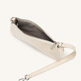 Vegane Schultertasche in Krokodiloptik