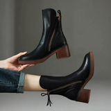 Vera | Leder-Stiefelette in Braun