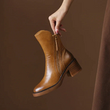 Vera | Leder-Stiefelette in Braun
