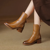 Vera | Leder-Stiefelette in Braun