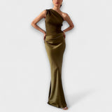 Renate | Elegantes Maxikleid mit One-Shoulder-Träger