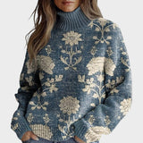 Alice - Künstlerischer Pullover mit Rollkragen