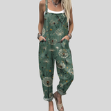Martina | Grüne Latzhose mit Pusteblumen