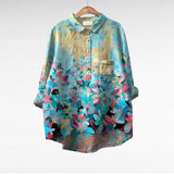 Jutta | Sommerbluse mit Tintenmuster
