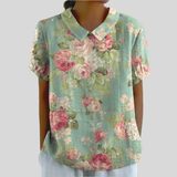 Dorothea | Blumiges Polo-Oberteil