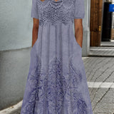 Anke | Elegantes Midi-Kleid mit Blumenmuster
