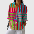 Leichte und farbenfrohe Druckbluse