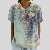 Helene | Blumiges Polo-Oberteil