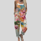 Marta | Latzhose mit Aquarell-Blumen