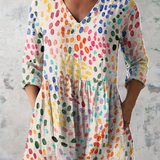 Ivonne | Longbluse mit buntem Druck