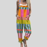 Christa | Bunte Latzhose mit Karomuster