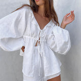 Monika | Set aus Volanttop und Shorts